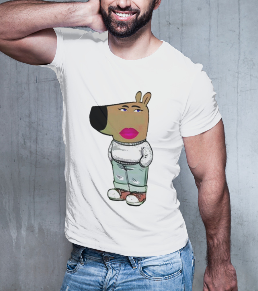 I’m Just A Chill Girl With Cartoon Dog Figure T-Shirt