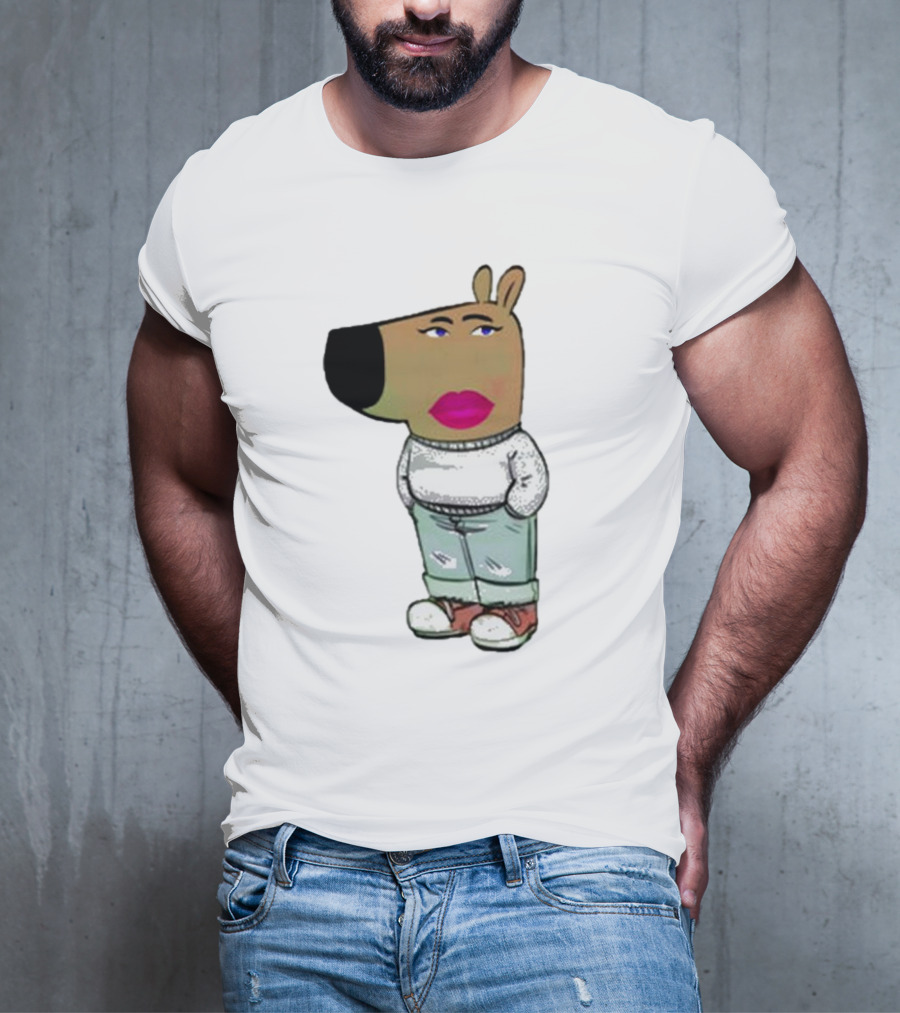 I’m Just A Chill Girl With Cartoon Dog Figure T-Shirt