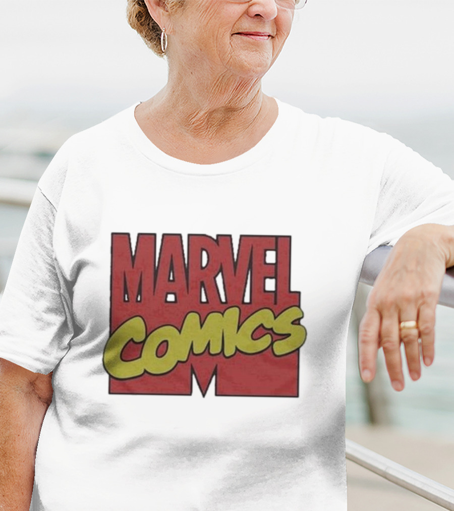 Marvel Comics Retro 1990 Bold Red Yellow T-Shirt
