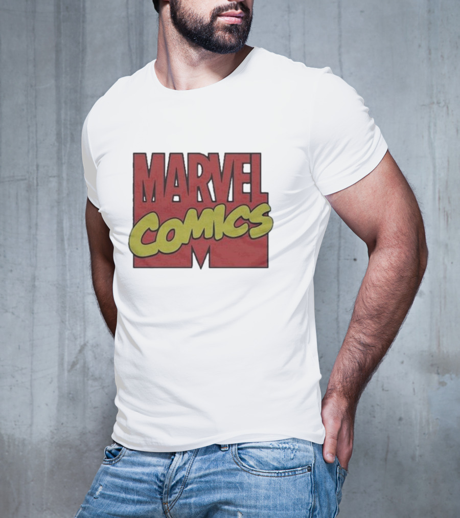 Marvel Comics Retro 1990 Bold Red Yellow T-Shirt