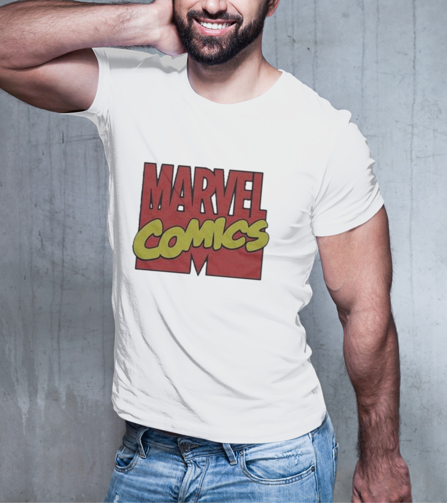 Marvel Comics Retro 1990 Bold Red Yellow T-Shirt