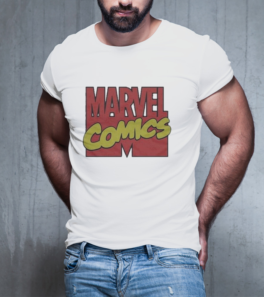 Marvel Comics Retro 1990 Bold Red Yellow T-Shirt