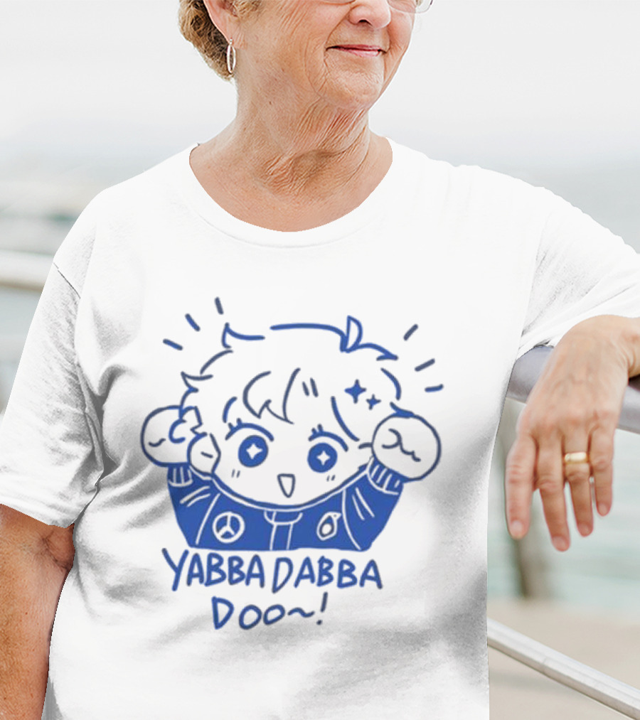 Silly George Yabba Dabba Doo Cute Cartoon Character With Peace Sign Jacket T-Shirt