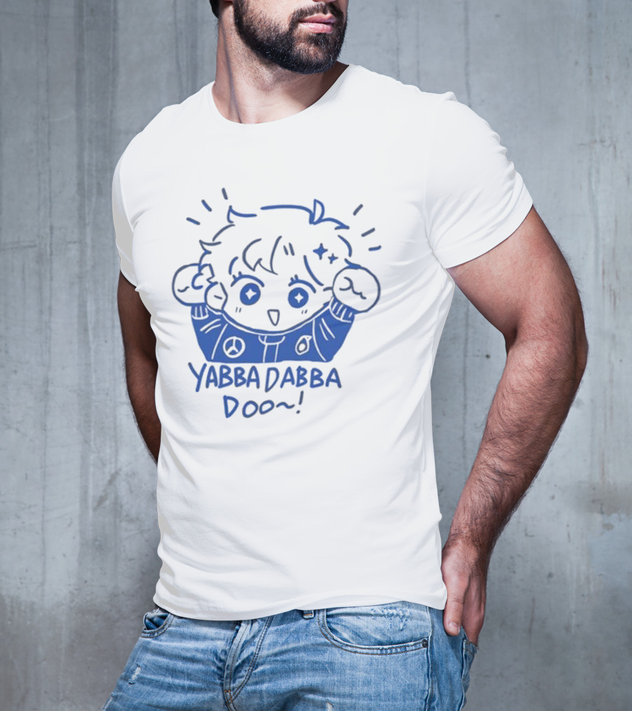 Silly George Yabba Dabba Doo Cute Cartoon Character With Peace Sign Jacket T-Shirt