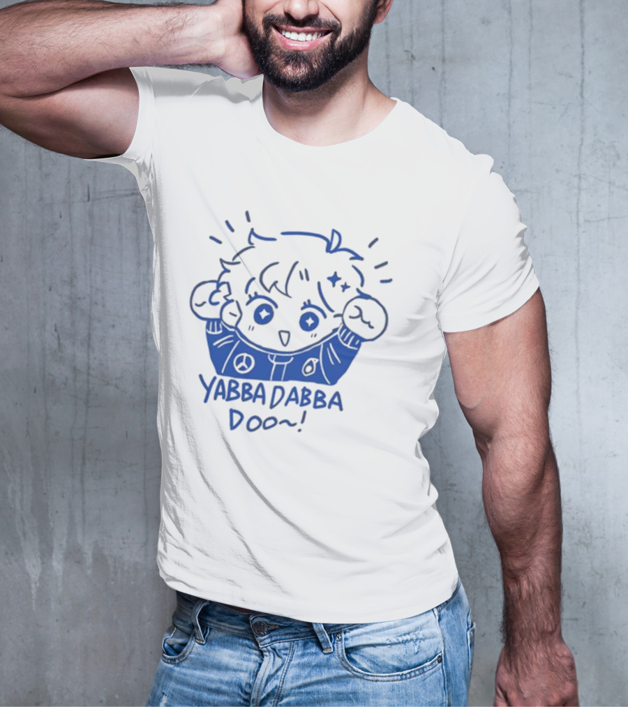 Silly George Yabba Dabba Doo Cute Cartoon Character With Peace Sign Jacket T-Shirt