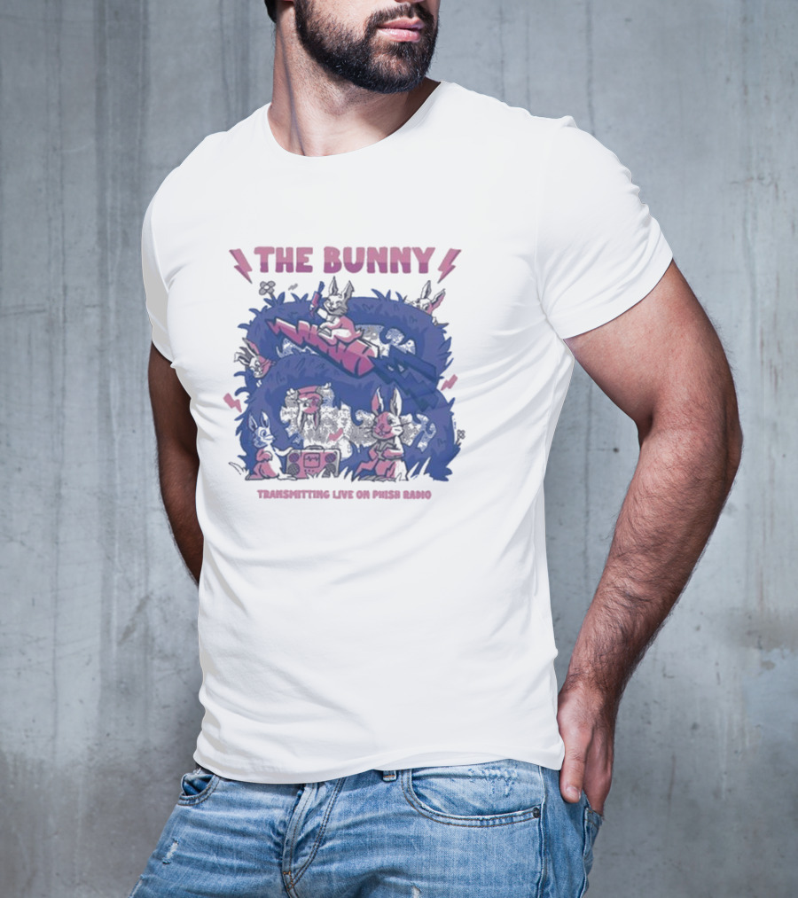 The Bunny Transmitting Live On Phish Radio Navy Broadcast Scene T-Shirt