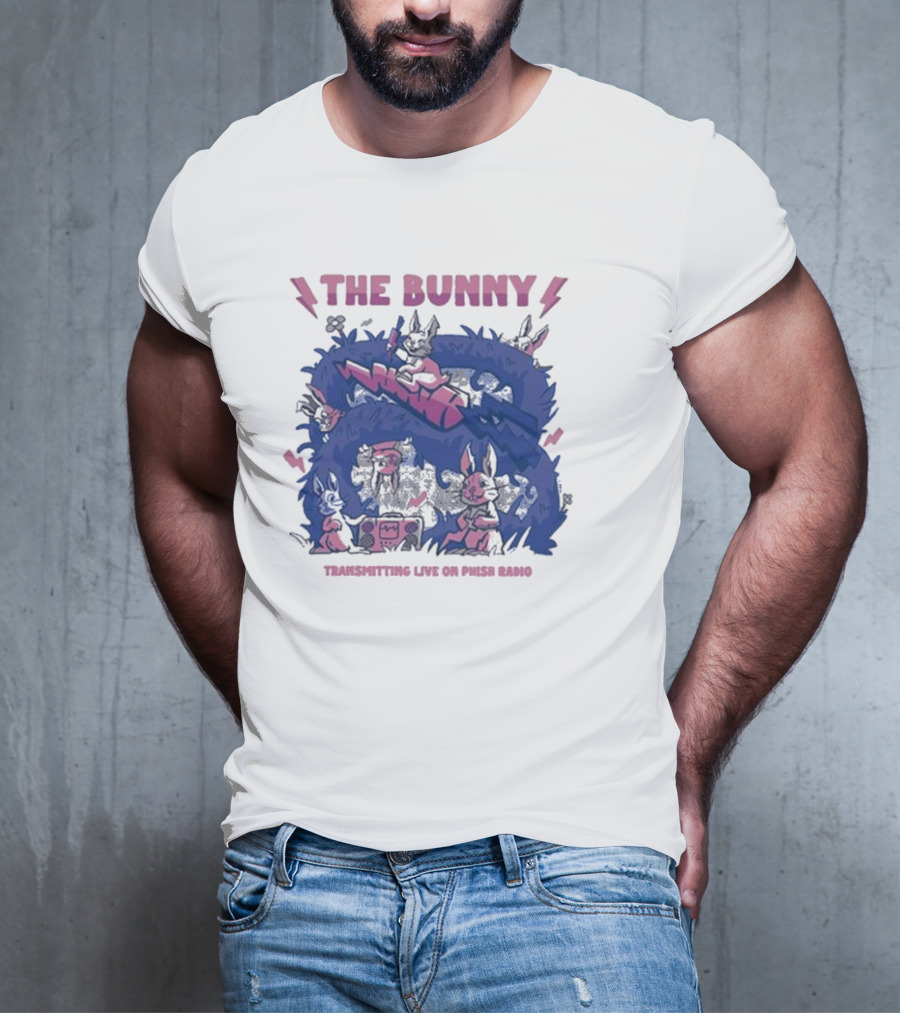 The Bunny Transmitting Live On Phish Radio Navy Broadcast Scene T-Shirt