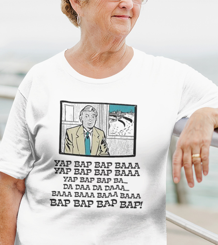 Yap Bap Bap Baaa Richie Cricket Commentary Scenes Text T-Shirt
