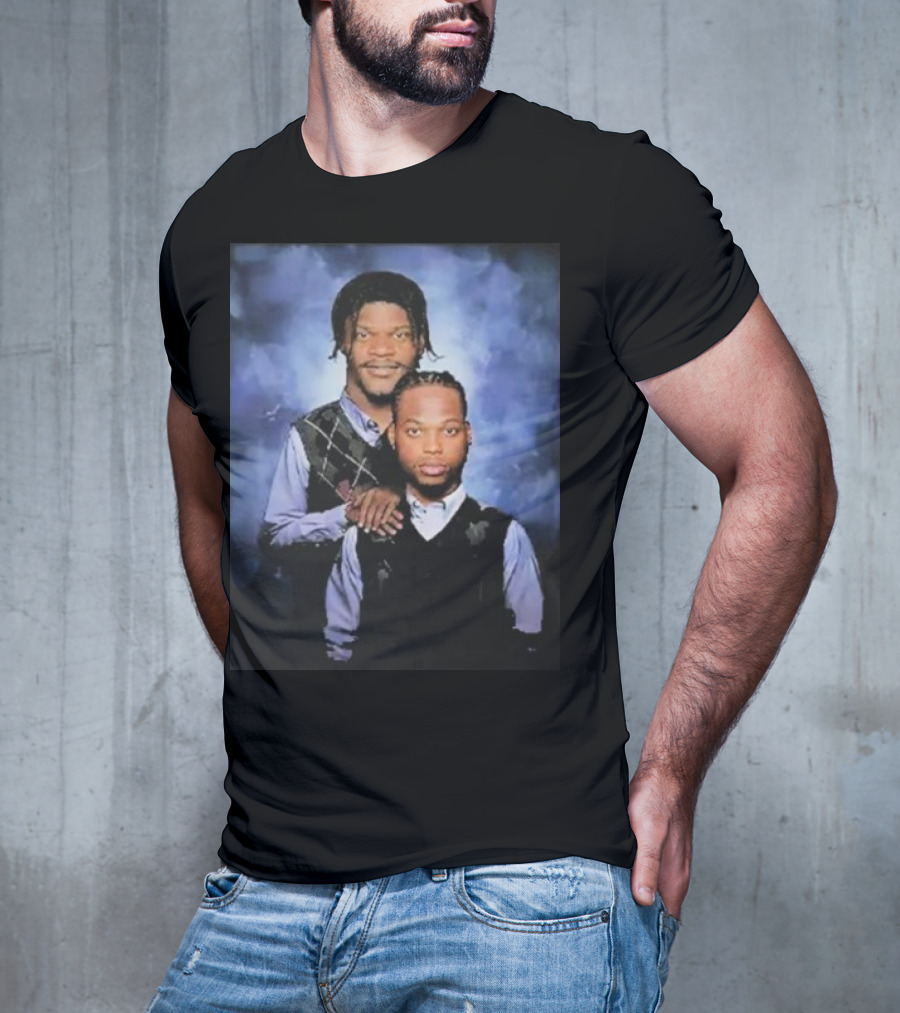 Lamar Jackson And Derrick Henry Step Brothers Movie Parody Baltimore Ravens T-Shirt