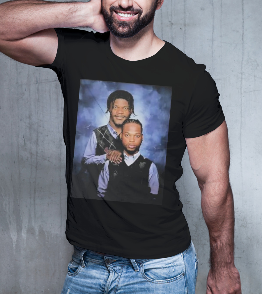 Lamar Jackson And Derrick Henry Step Brothers Movie Parody Baltimore Ravens T-Shirt