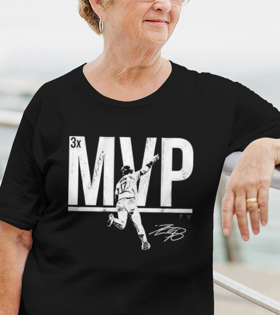 Shohei Ohtani 3x MVP 17 Signature T-Shirt