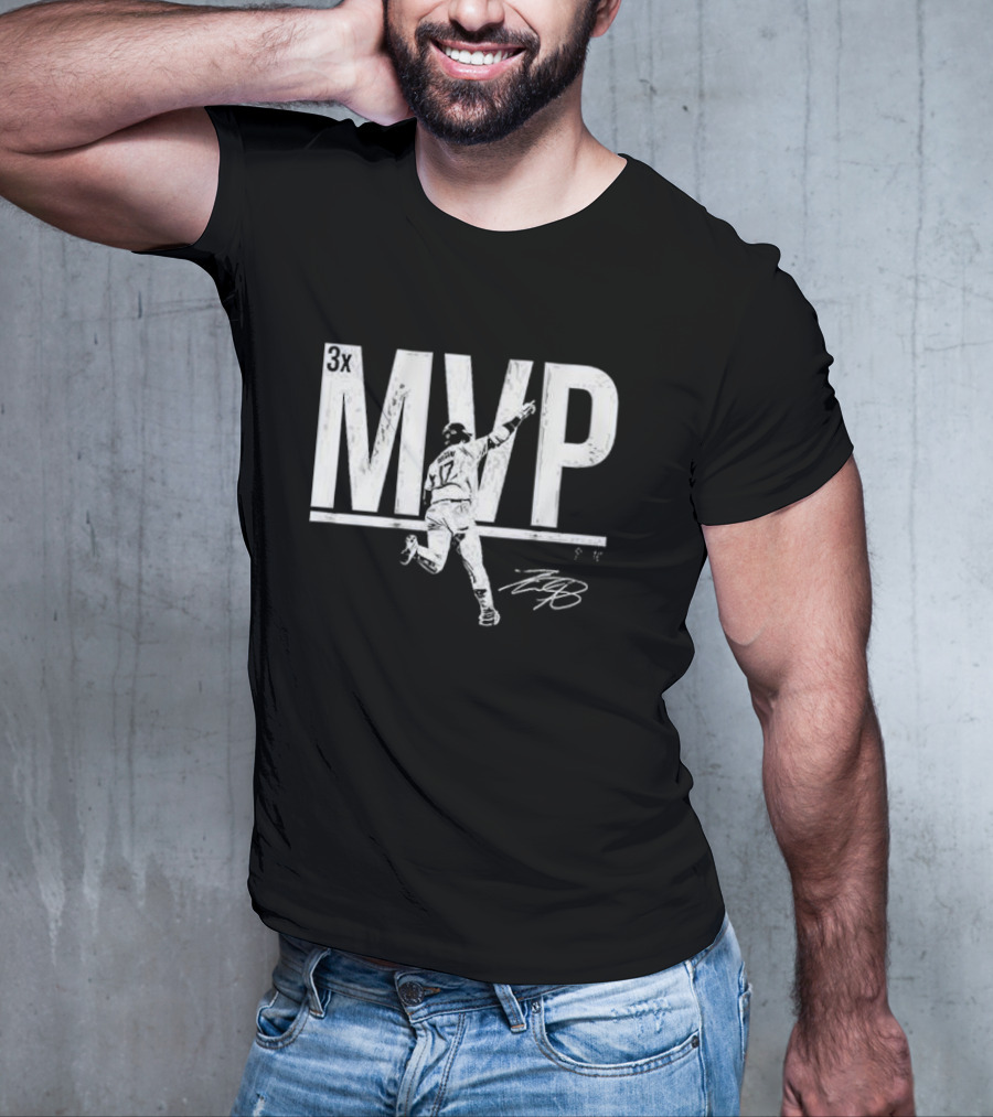 Shohei Ohtani 3x MVP 17 Signature T-Shirt