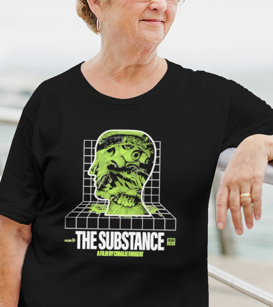 The Substance A Film By Coralie Fargeat MUDB Grand Studio Head On Grid With Eye And Mouth T-Shirt