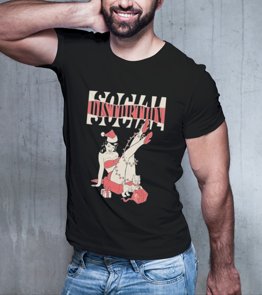 Social Distortion Holiday Pinup Torn Logo Santa Hat Retro Gifts T-Shirt