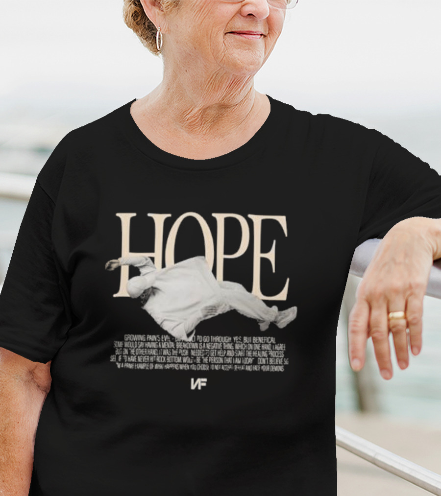 NF Real Music Hope Floating Figure Text Inspirational Choices T-Shirt