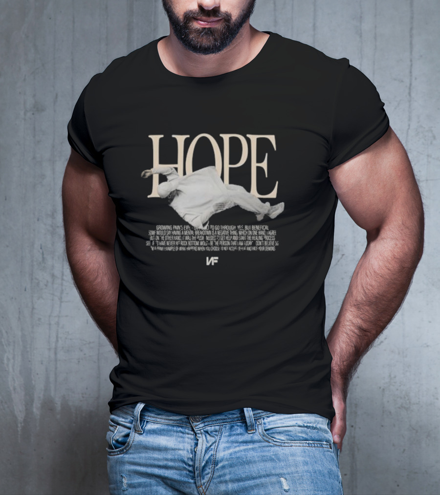 NF Real Music Hope Floating Figure Text Inspirational Choices T-Shirt