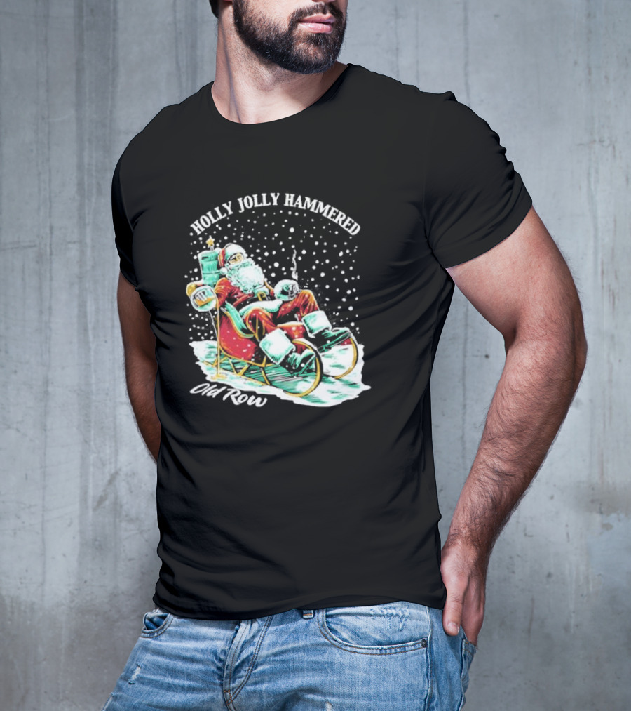 Holly Jolly Hammered Santa Old Row T-Shirt
