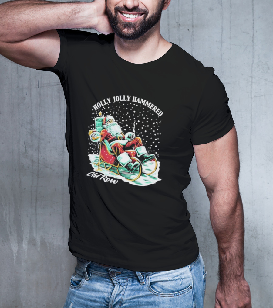 Holly Jolly Hammered Santa Old Row T-Shirt