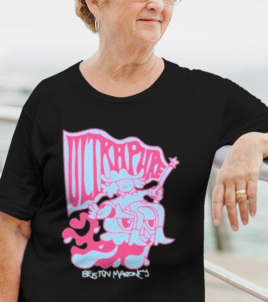 Briston Maroney Ultrapure Pink And Blue Caricature T-Shirt