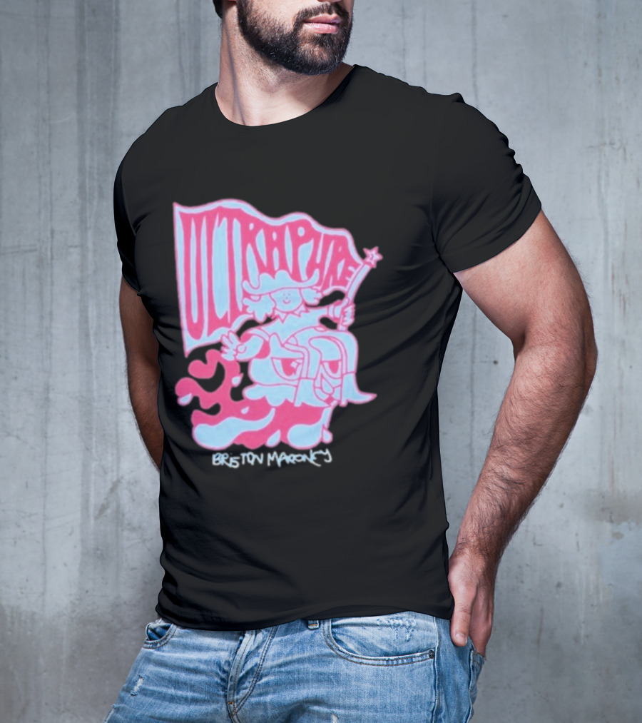 Briston Maroney Ultrapure Pink And Blue Caricature T-Shirt