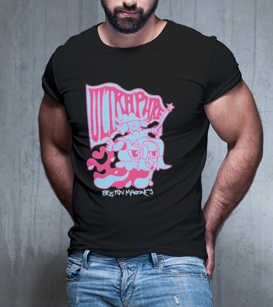 Briston Maroney Ultrapure Pink And Blue Caricature T-Shirt