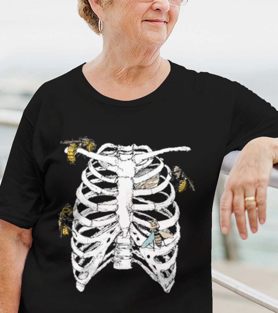 Happenstance Haven His Ribcage With Hornets Nest Inside T-Shirt