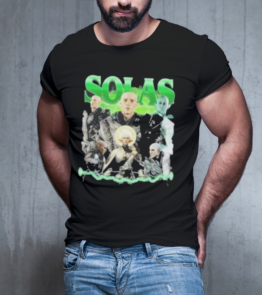 Solas Dragon Age Multiple Portraits Green Aesthetic Fan T-Shirt