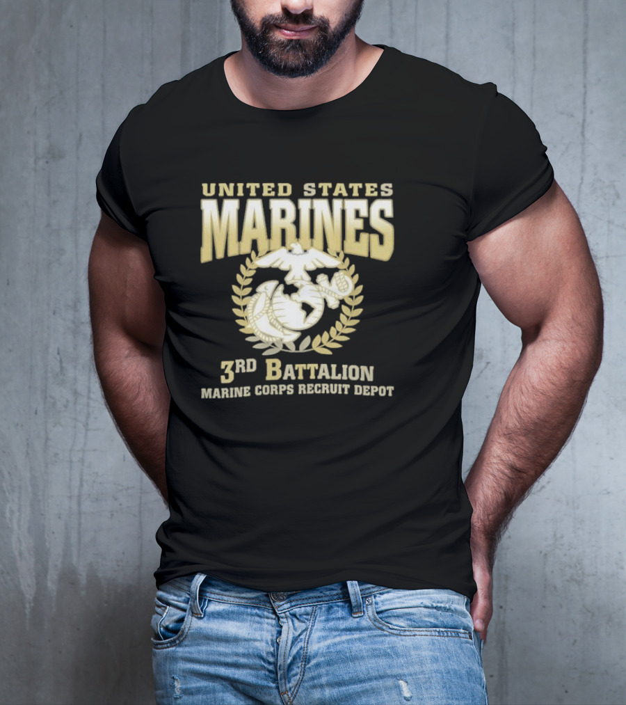 United States Marines 3rd Battalion Marine Corps Recruit Depot Emblem T-Shirt