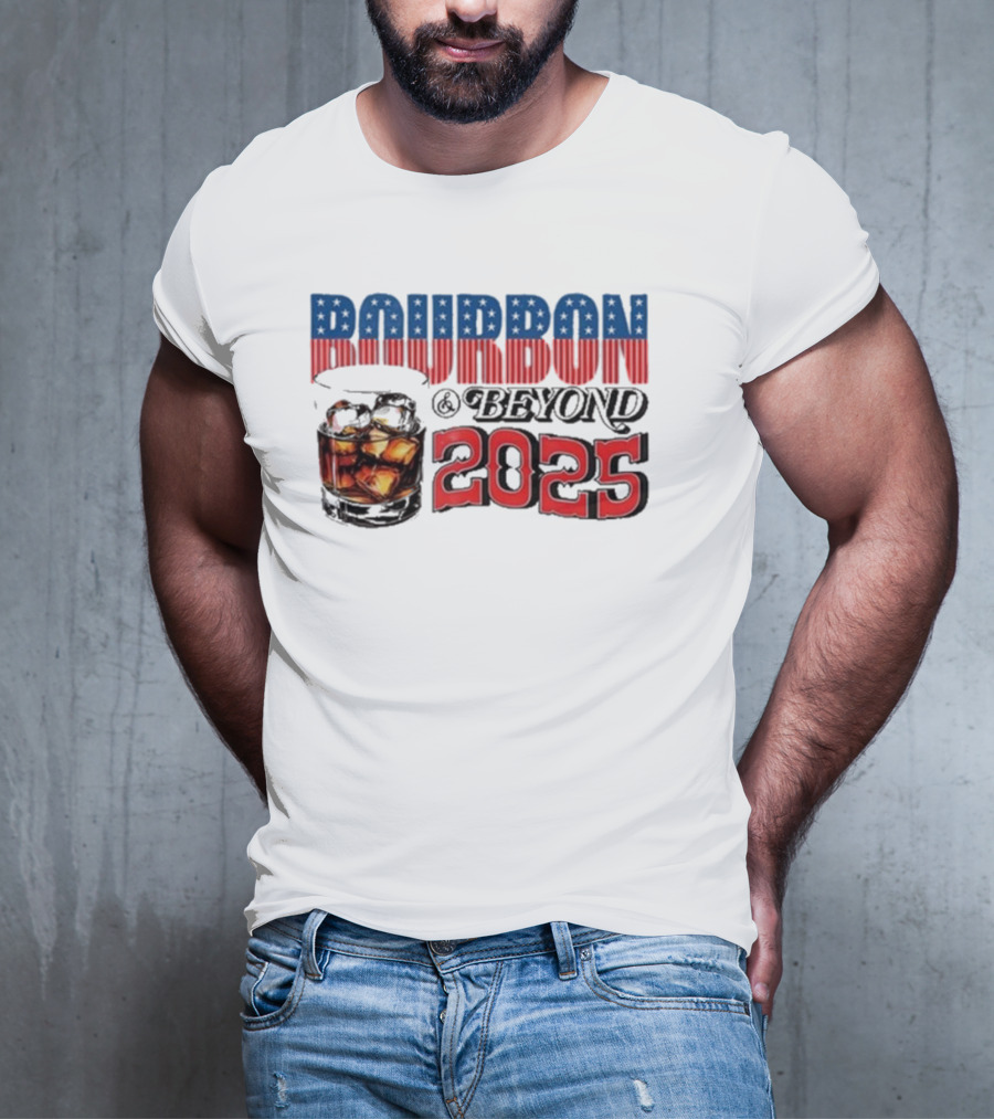 Bourbon And Beyond 2025 Stars And Stripes Whiskey Glass T-Shirt