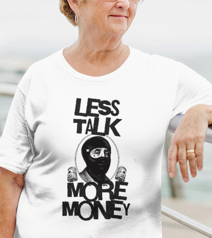 City Boys Franklin Less Talk More Money Masked Figure With Headphones T-Shirt