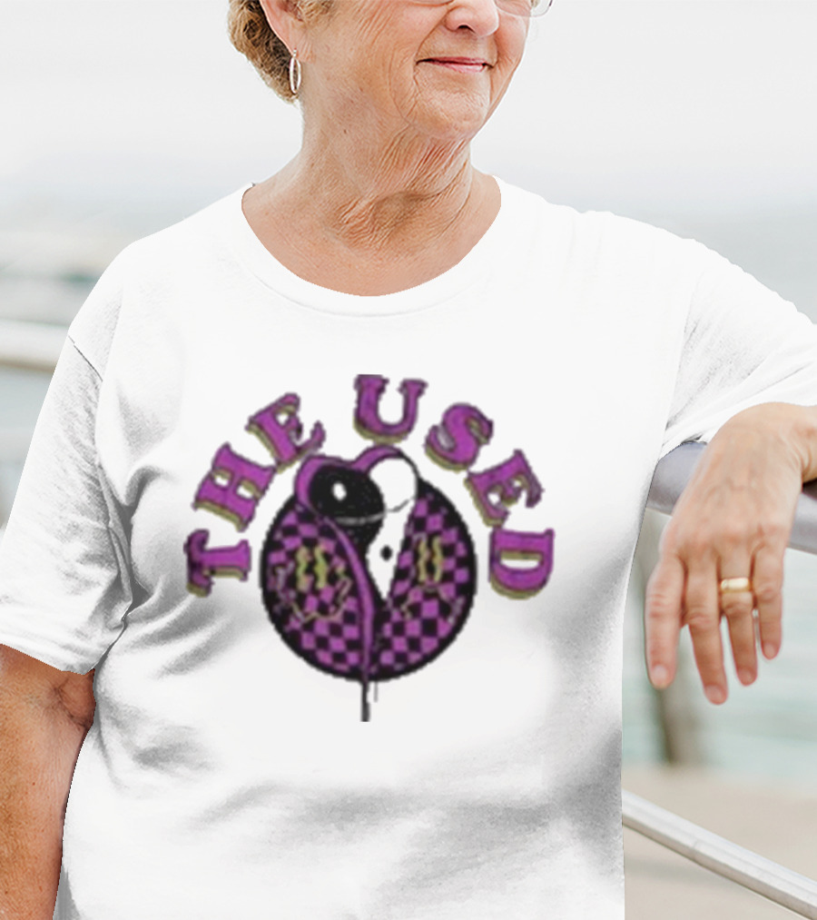 The Used Intertwined Yin Yang Checkered Heart T-Shirt