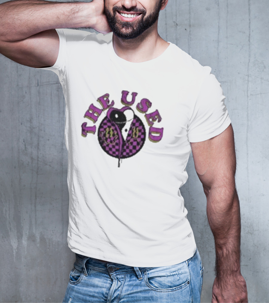 The Used Intertwined Yin Yang Checkered Heart T-Shirt