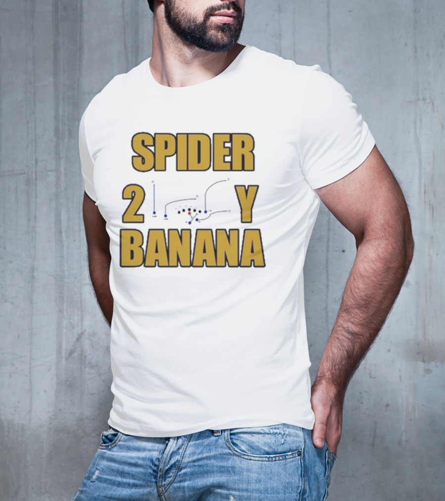 Jon Gruden Spider 2 Y Banana Football Play Diagram T-Shirt