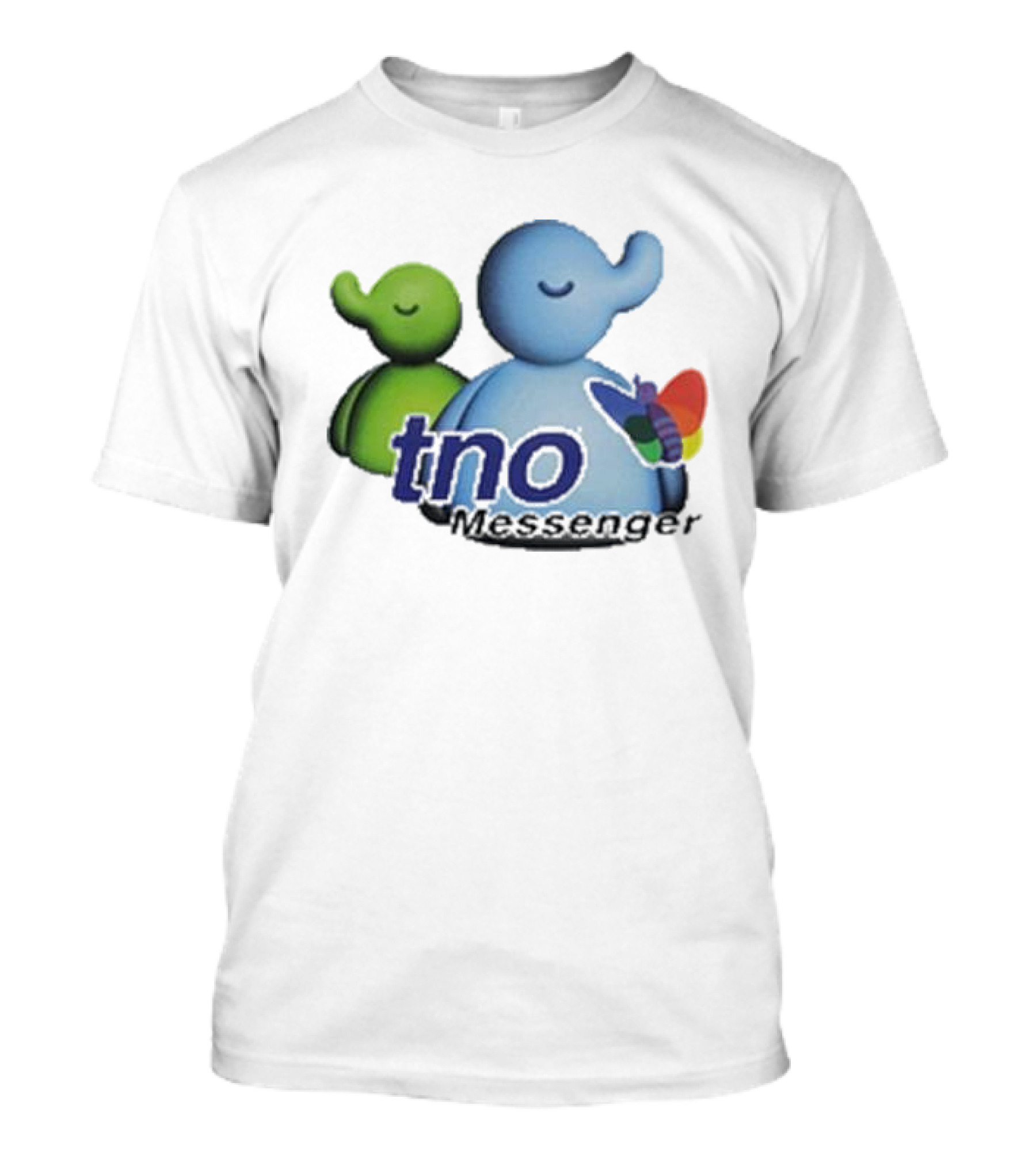 TNO Messenger Cute Elephant Avatars With Colorful Butterfly T-Shirt