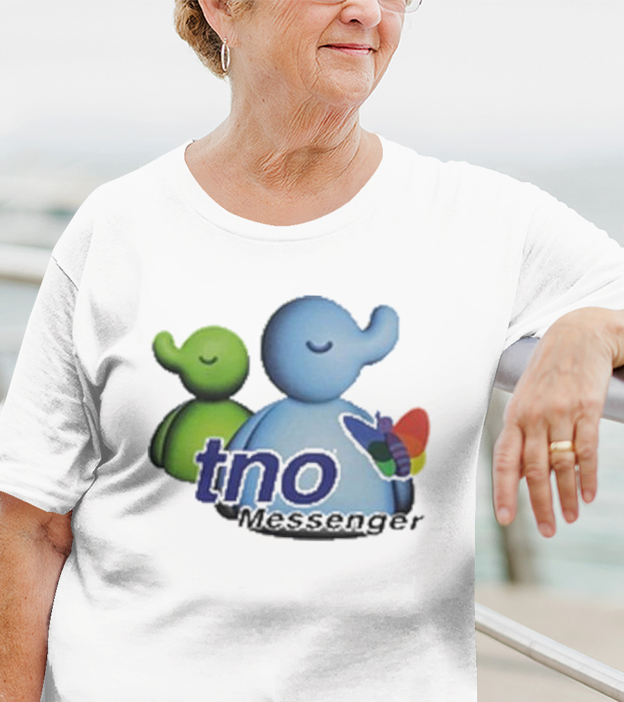 TNO Messenger Cute Elephant Avatars With Colorful Butterfly T-Shirt
