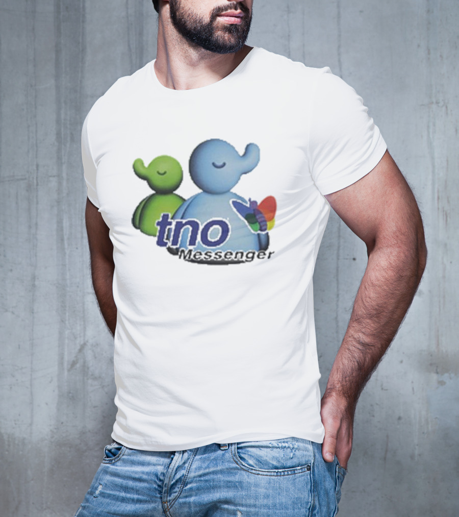 TNO Messenger Cute Elephant Avatars With Colorful Butterfly T-Shirt