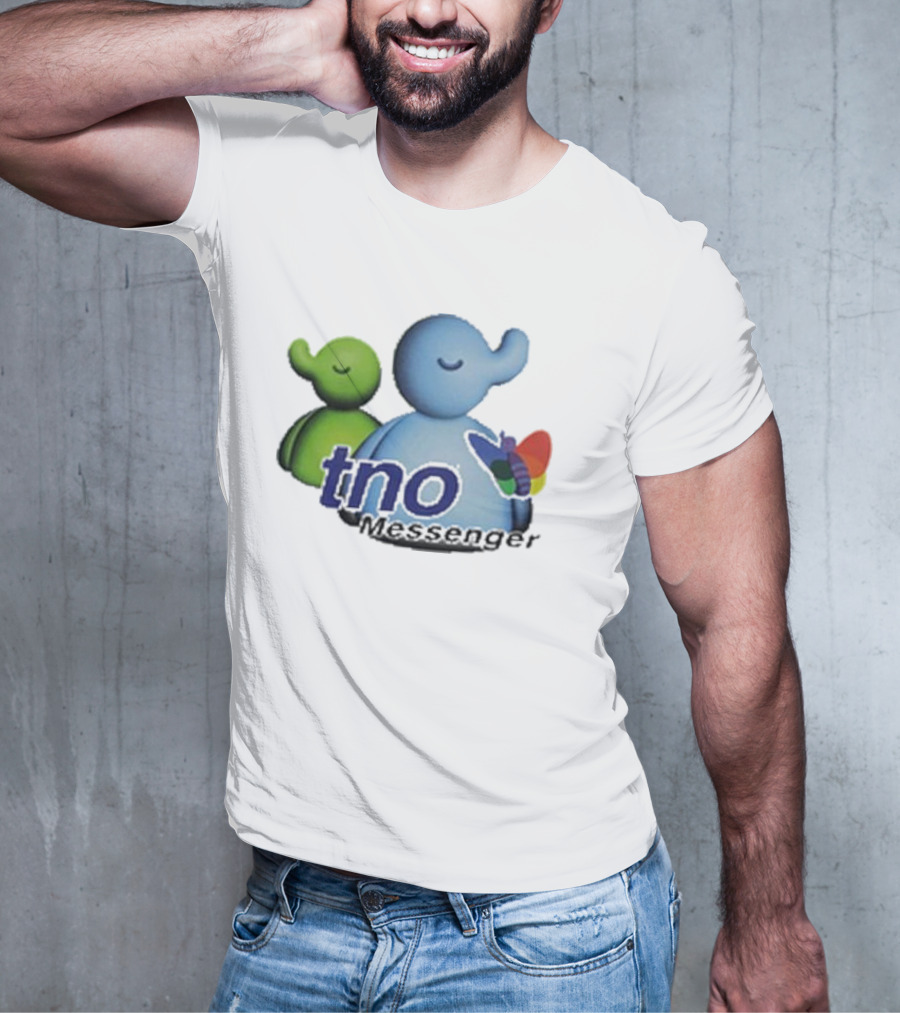TNO Messenger Cute Elephant Avatars With Colorful Butterfly T-Shirt