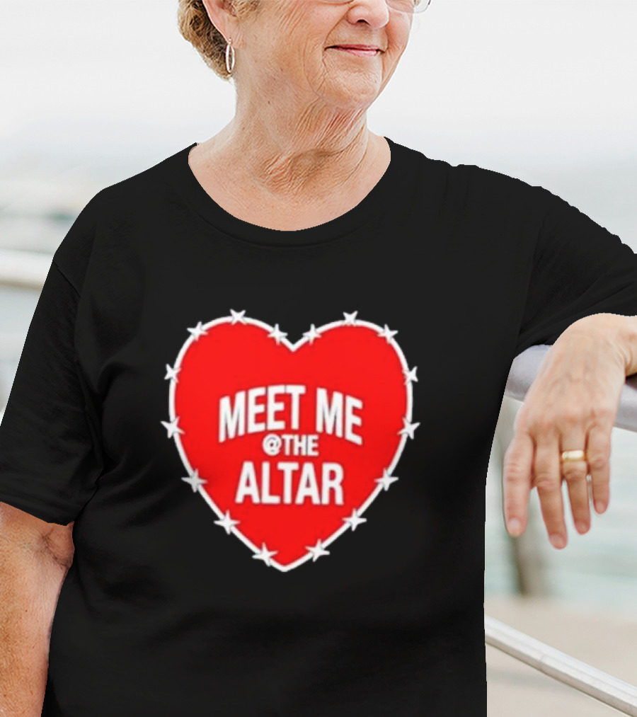 Meet Me At The Altar Heart With Star Border T-Shirt