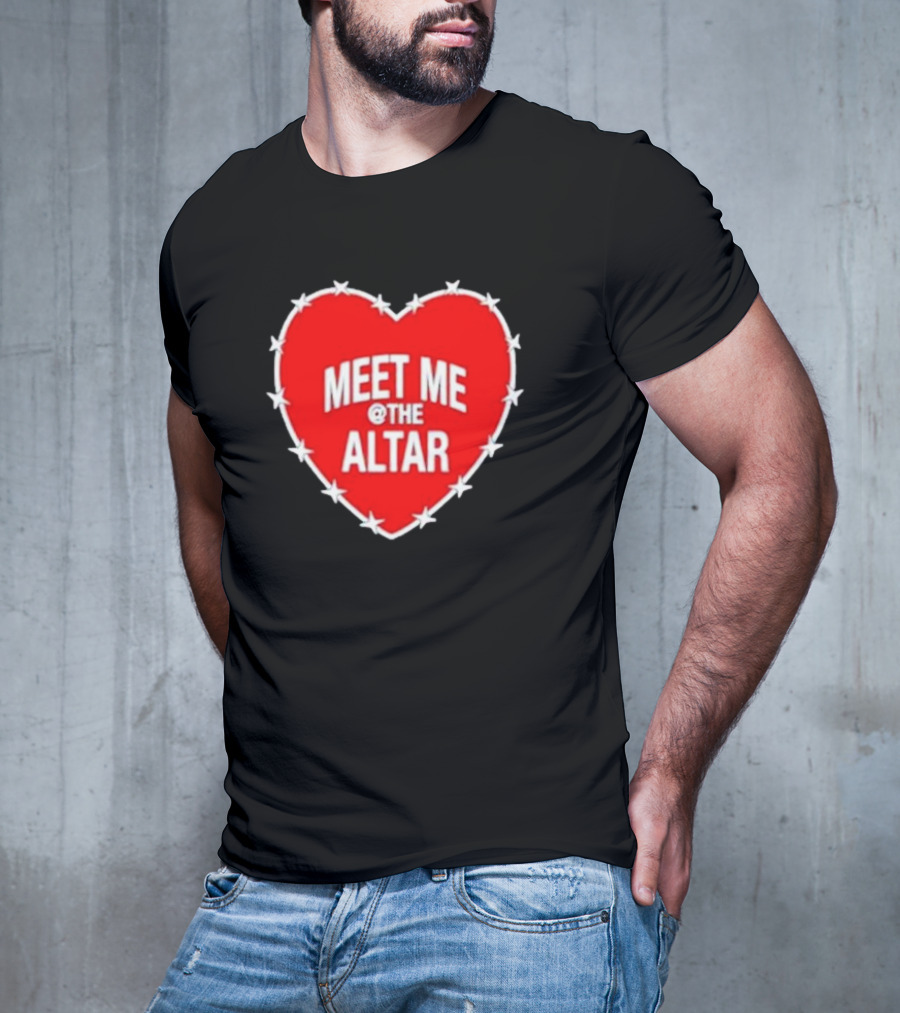 Meet Me At The Altar Heart With Star Border T-Shirt