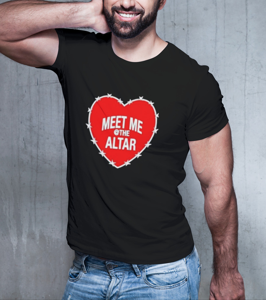 Meet Me At The Altar Heart With Star Border T-Shirt
