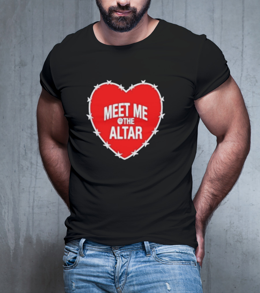 Meet Me At The Altar Heart With Star Border T-Shirt