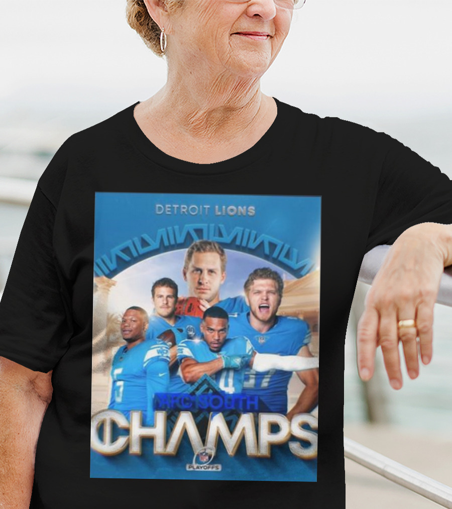 Detroit Lions AFC South Champs Playoffs Team T-Shirt