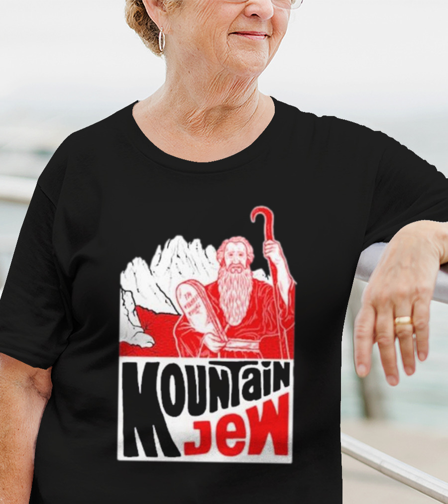 Nwt Mountain Jew Nature Old Men Cool Moses With Ten Commandments T-Shirt
