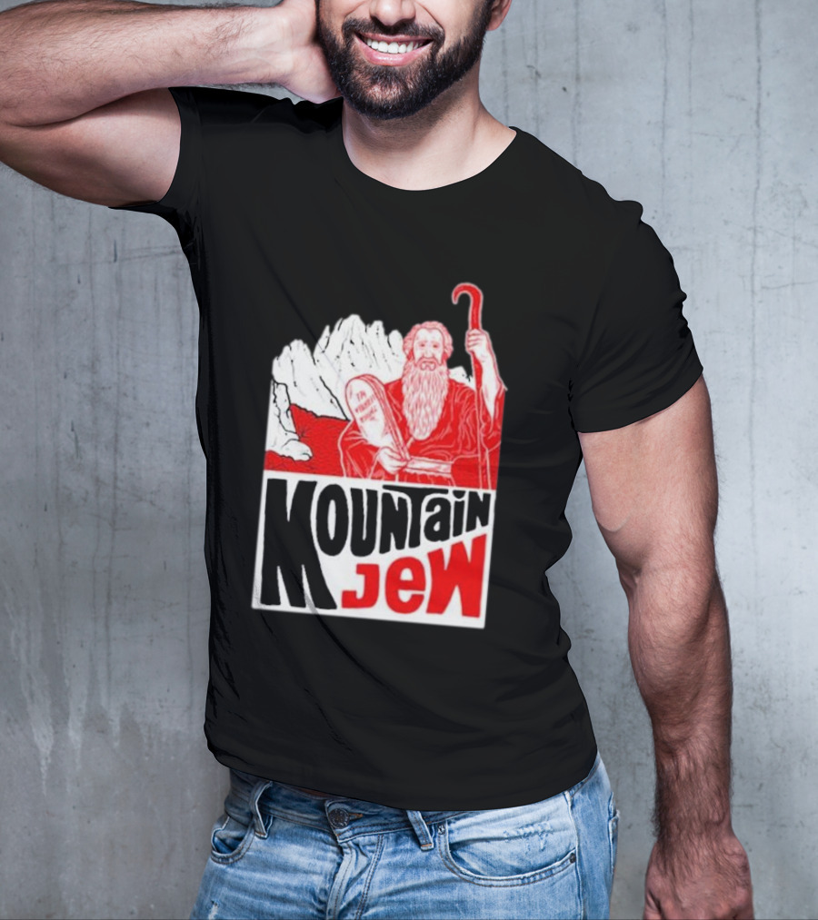 Nwt Mountain Jew Nature Old Men Cool Moses With Ten Commandments T-Shirt