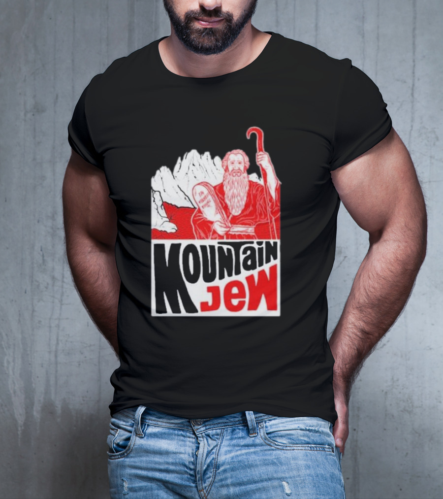 Nwt Mountain Jew Nature Old Men Cool Moses With Ten Commandments T-Shirt