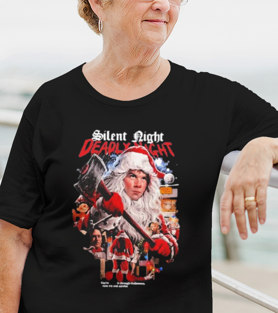 Silent Night Deadly Night Gutter Garbs Christmas Horror Santa Axe T-Shirt