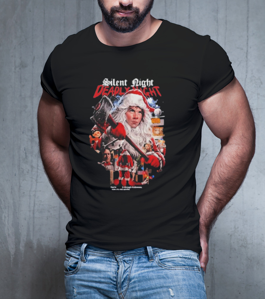 Silent Night Deadly Night Gutter Garbs Christmas Horror Santa Axe T-Shirt