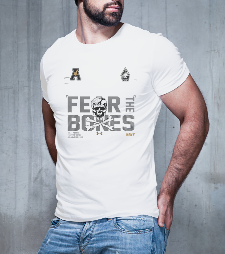 Navy Midshipmen X Jolly Rogers Fear The Bones T-Shirt