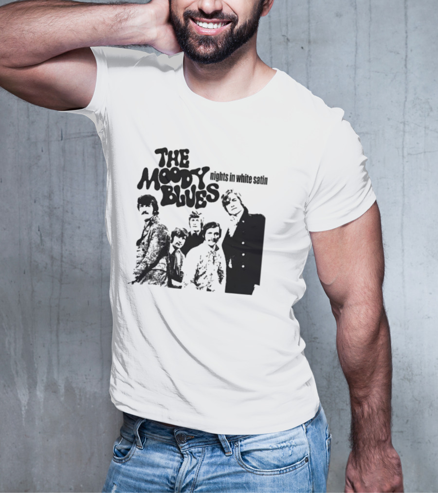 The Moody Blues Nights In White Satin Vintage Band Photo T-Shirt