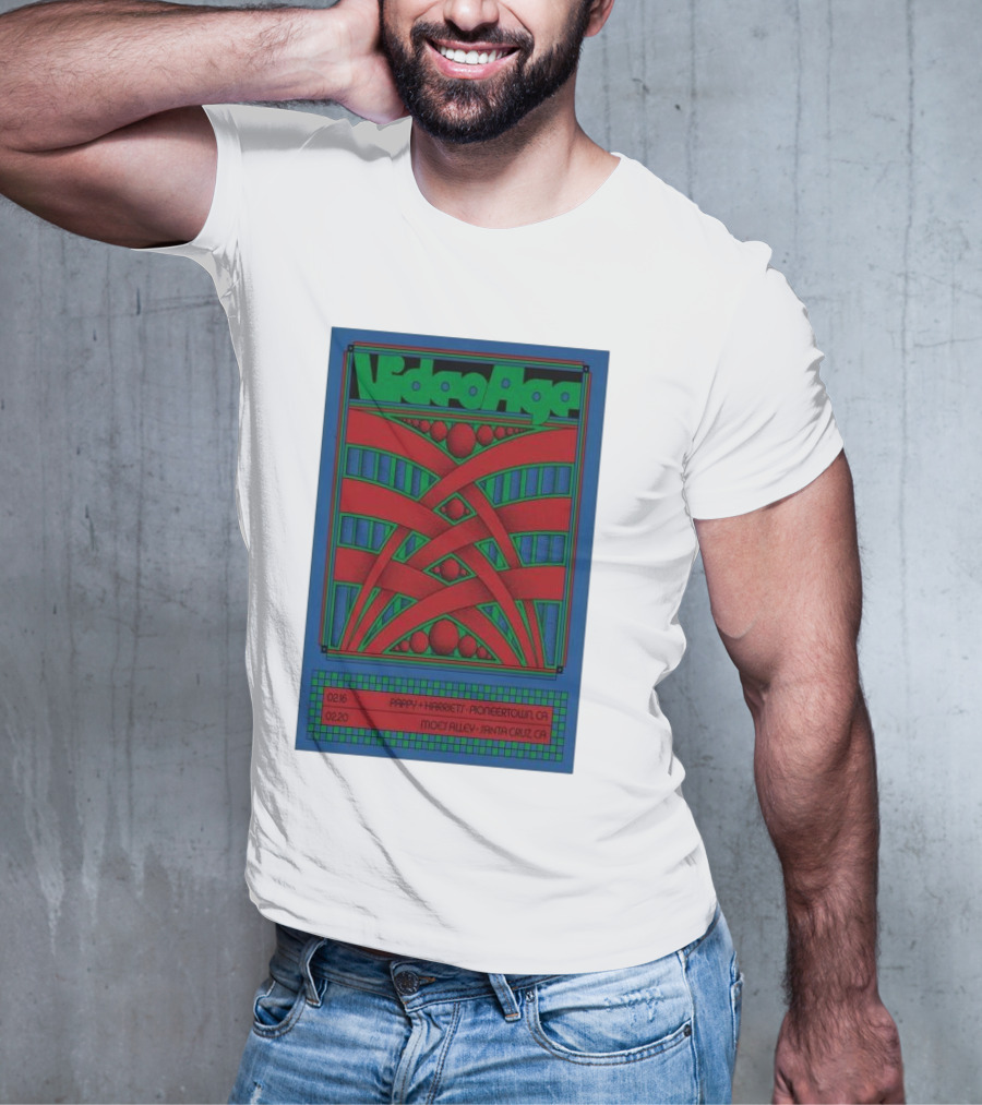Video Age Pappy Harriet's Pioneertown Moes Alley Santa Cruz Feb 16 20 2025 T-Shirt